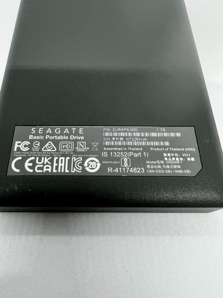 Seagate Basic STJL4000400 externe Festplatte Rückwand