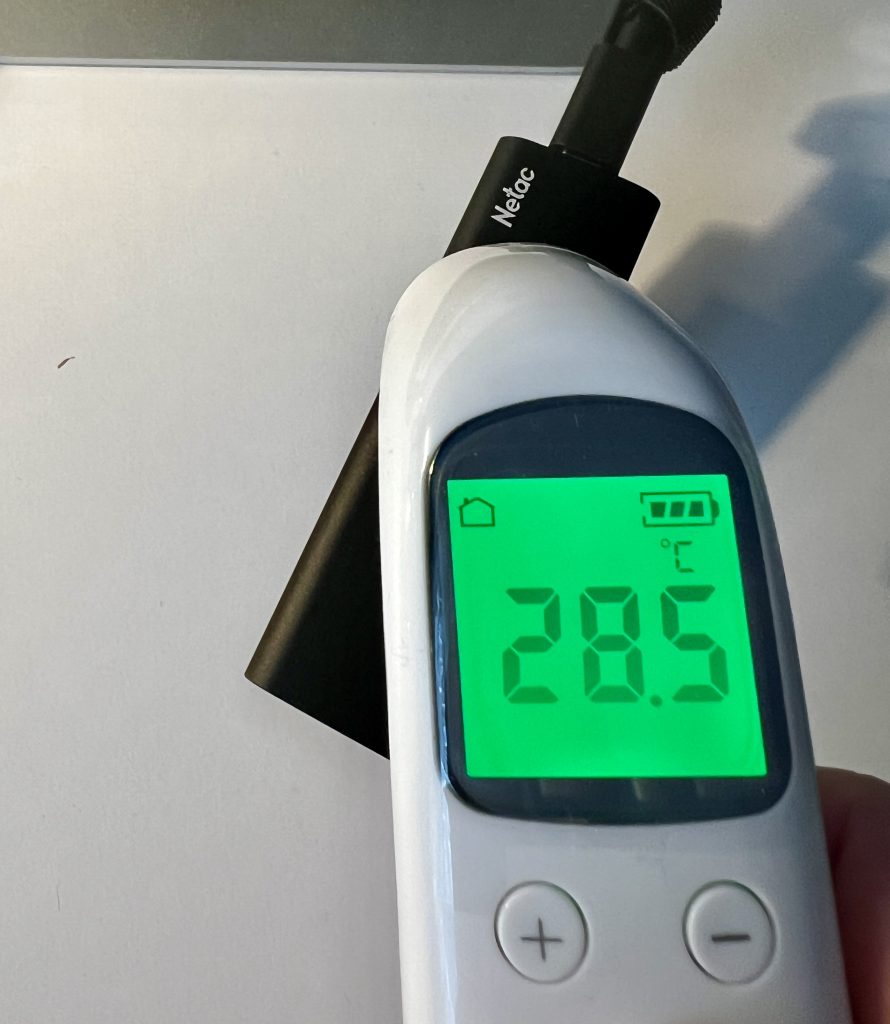 Netac ZSlim externe Festplatte SSD Betriebstemperatur