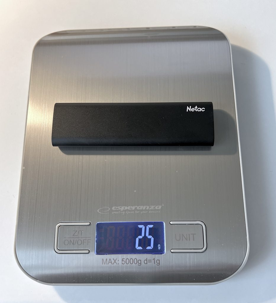 Netac ZSlim externe Festplatte SSD Gewicht