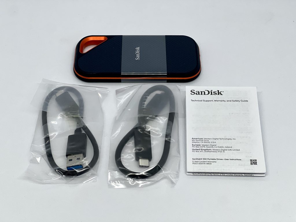 SanDisk Extreme PRO Portable SSD 1 TB externe Festplatte Lieferumfang