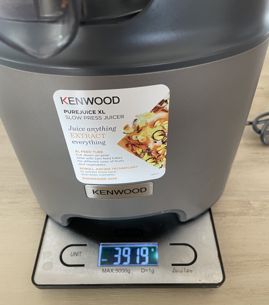 Kenwood PureJuice Pro JMP85.00SI Slow-Juicer Gewicht