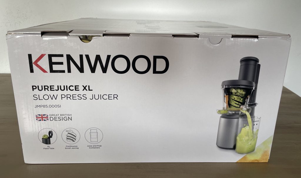 Kenwood PureJuice Pro JMP85.00SI Slow-Juicer im Karton von oben