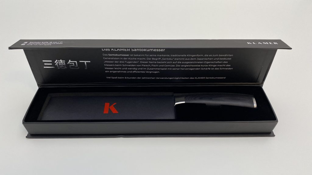 Klamer Premium Küchenmesser in Verpackung