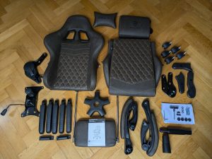 Lieferumfang des Dowinx LS 6689 Gaming-Stuhls