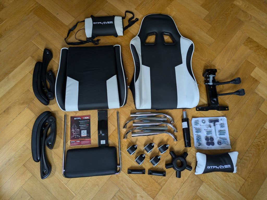 Lieferumfang des GTPLAYER GT800A Gaming-Stuhls