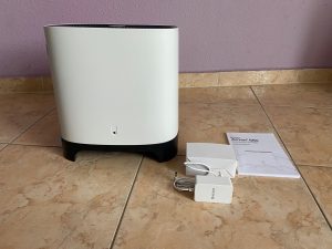 Lieferumfang des Meaco Armin 680 Luftbefeuchters unverpackt