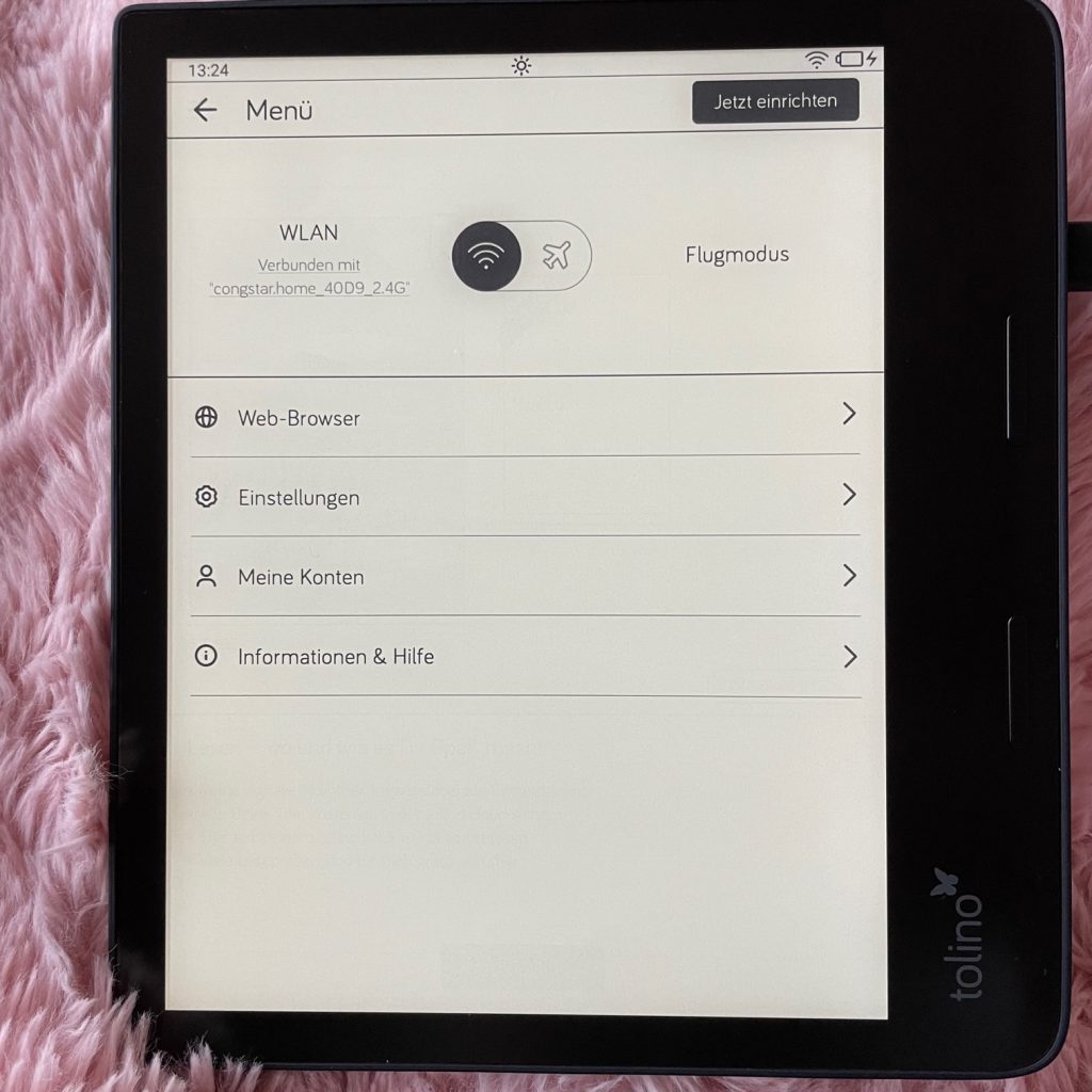 Tolino Epos 3 eBook-Reader Menü