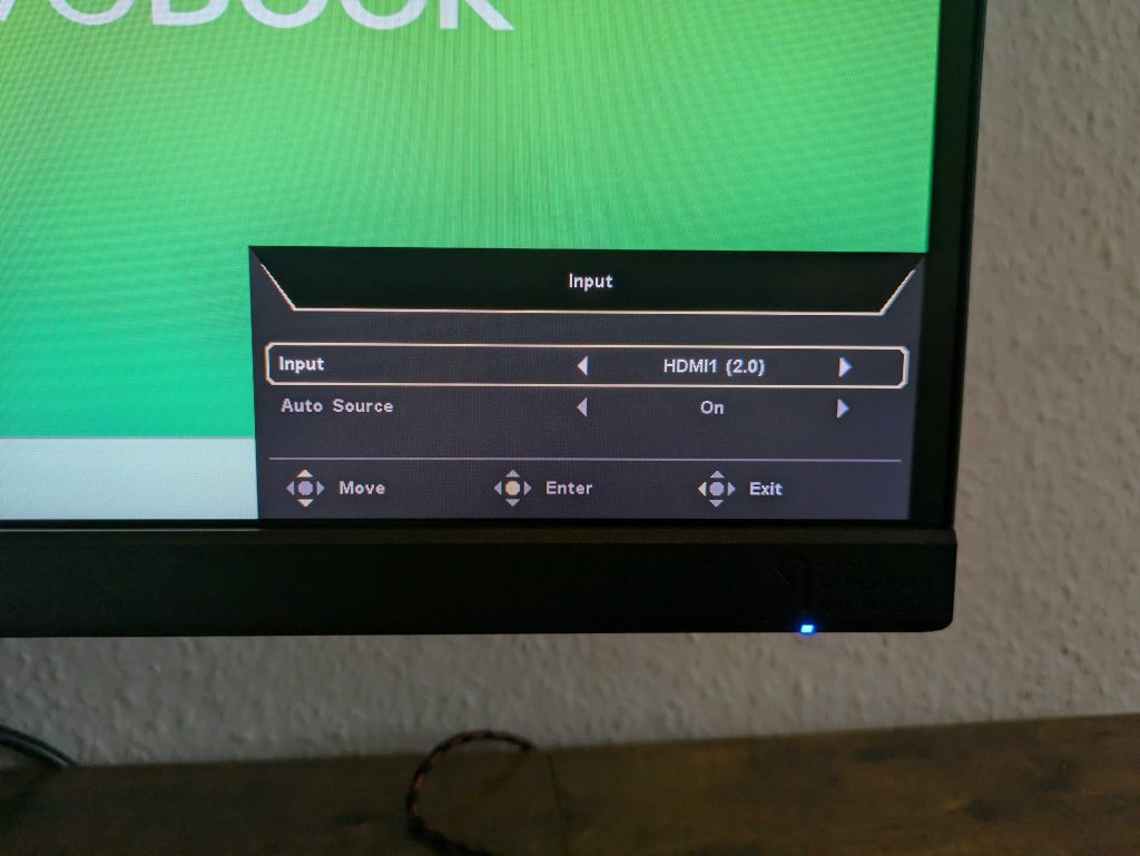 Menü des Acer VERO CB343CURD Monitors (3)