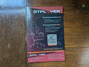 Anleitung des GTPLAYER GT800A Gaming-Stuhls