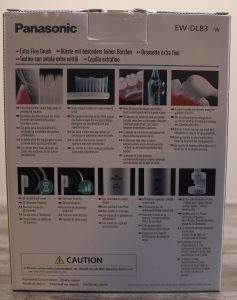 Panasonic EW-DL83 Schallzahnbürste Verpackung Rückseite