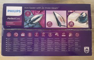 Philips PerfectCare Compact GC7844:20 Dampfbügelstation im Karton von oben