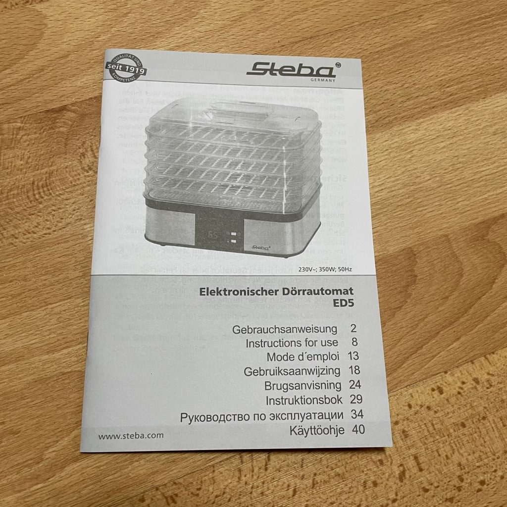 Steba ED5 Dörrautomat Bedienungsanleitung