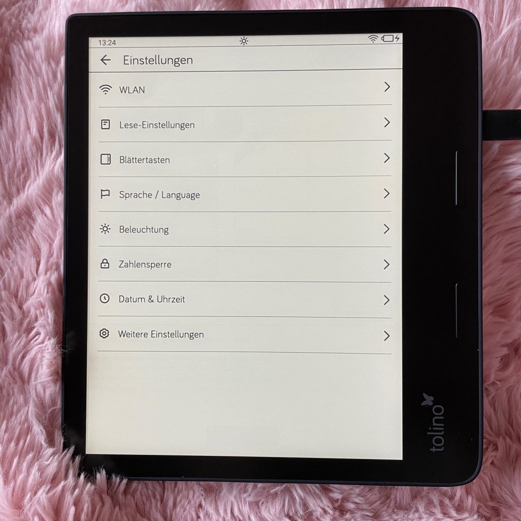 Tolino Epos 3 eBook-Reader Einstellungen