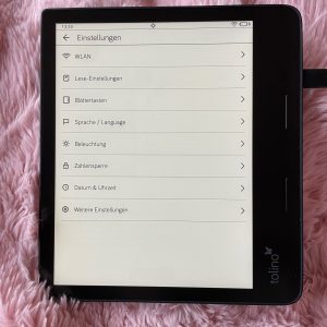 Tolino Epos 3 eBook-Reader Einstellungen
