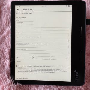 Tolino Epos 3 eBook-Reader Shop-Anmeldung