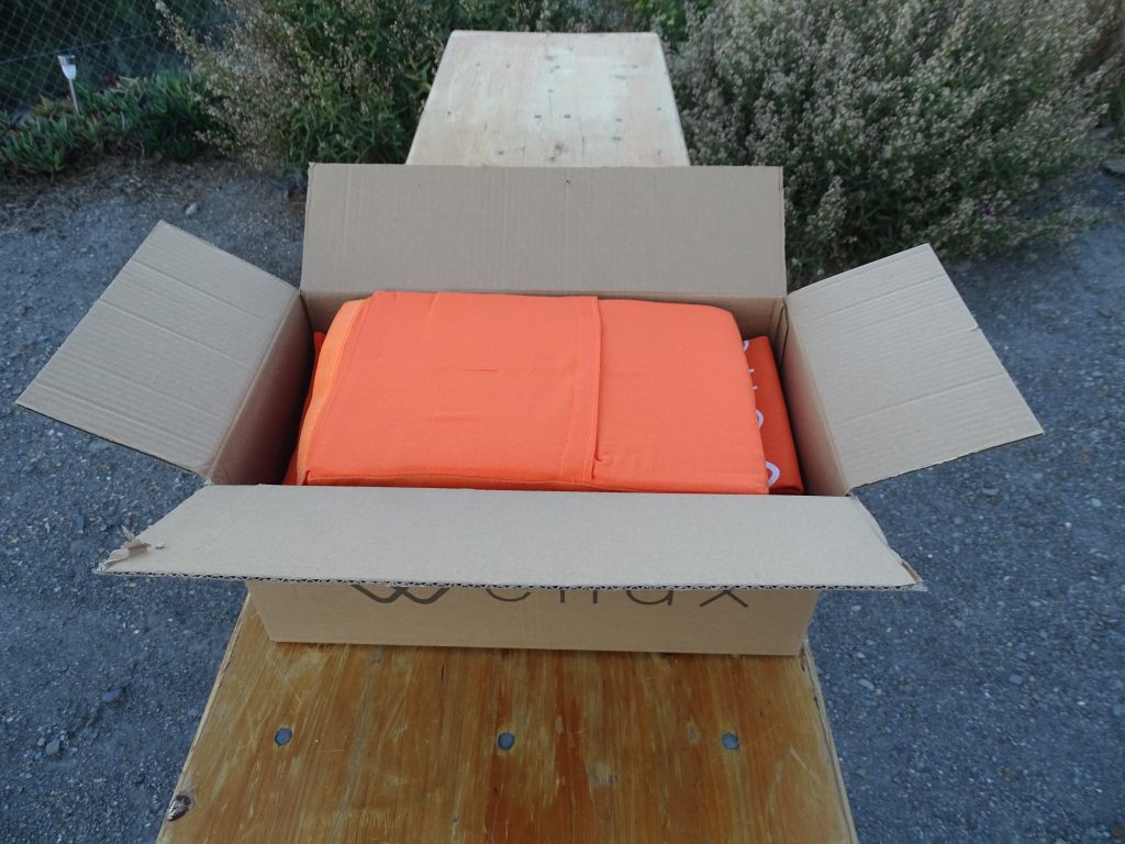 Wellax-Akupressurmatte Verpackung geöffnet