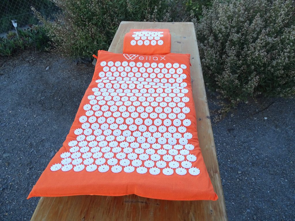 Wellax-Akupressurmatte mit Nackenkissen