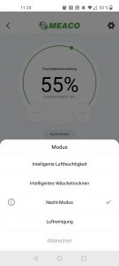 MeacoDry Arete Two Luftentfeuchter App-Ansicht 2