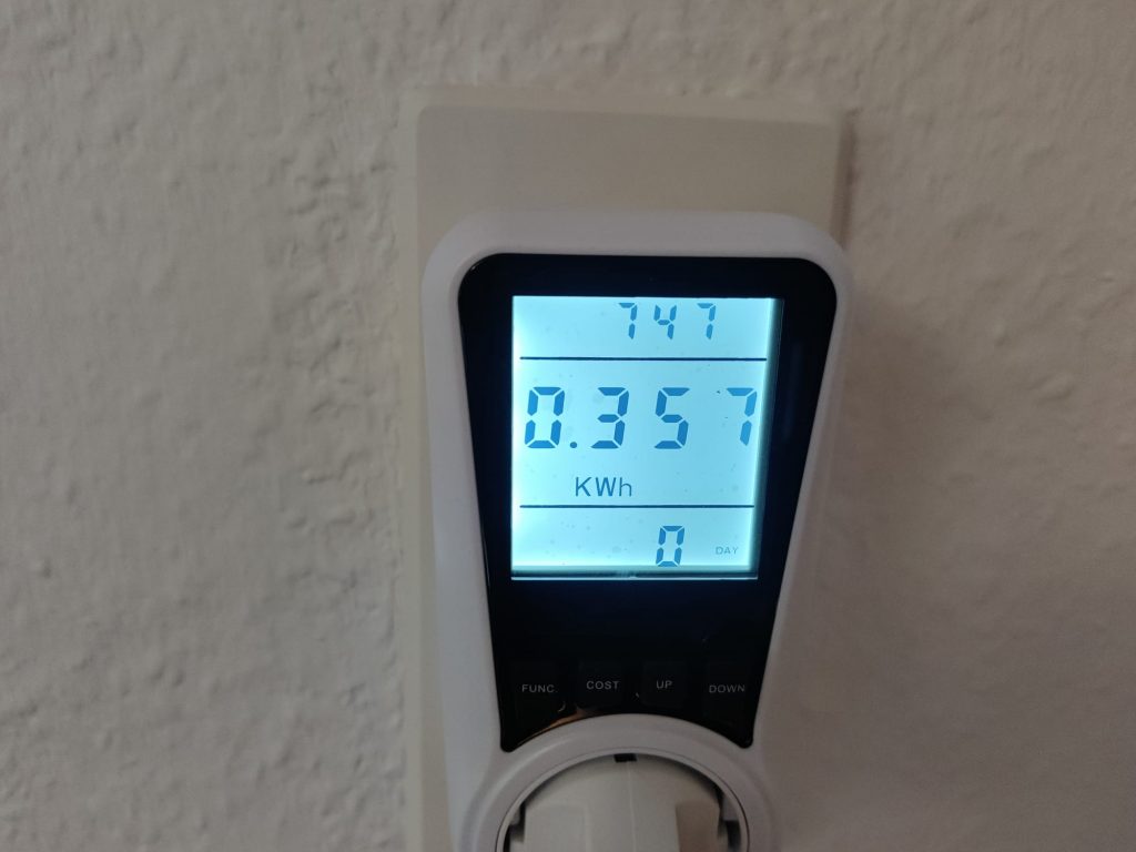 MeacoDry Arete Two Luftentfeuchter Stromverbrauch höchste Stufe