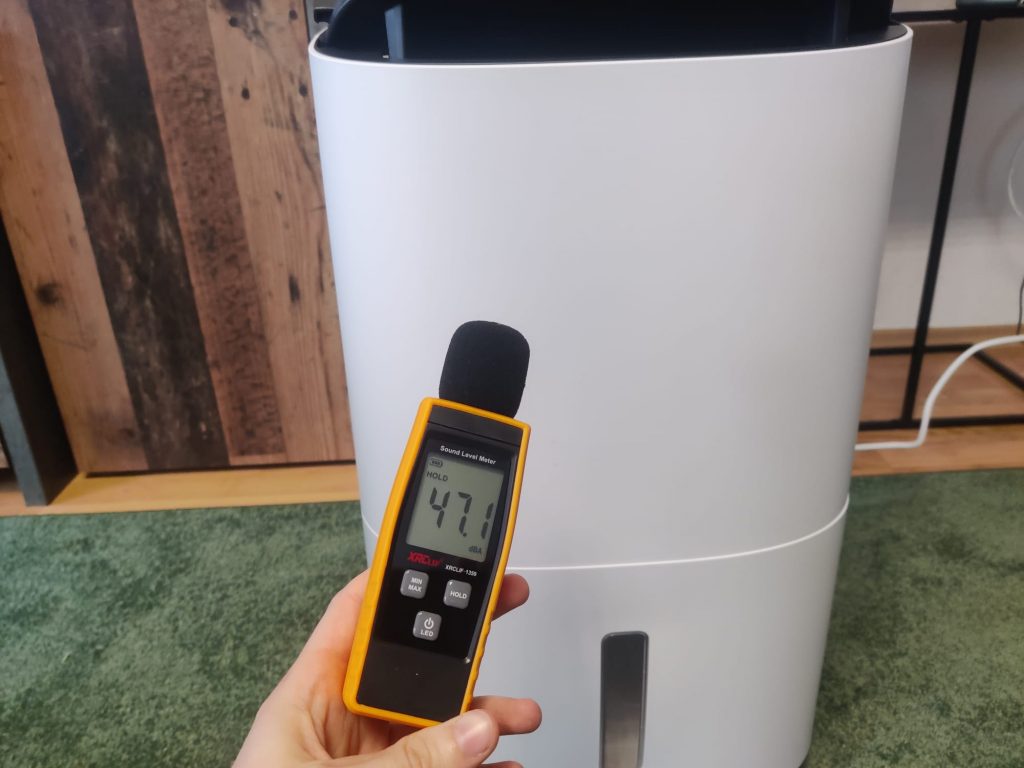 MeacoDry Arete Two Luftentfeuchter Lautstärke höchste Stufe