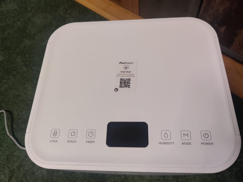 Pro Breeze PB-18 Luftentfeuchter Bedienfeld