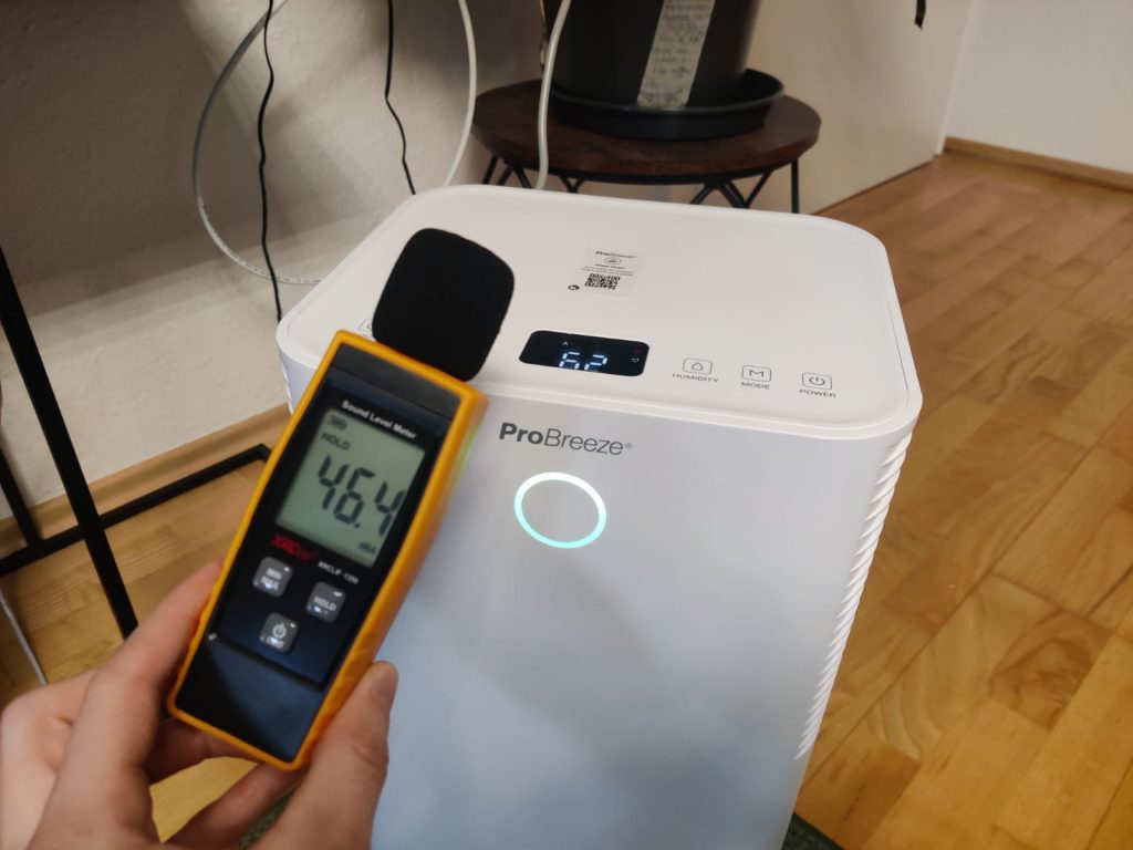 Pro Breeze PB-18 Luftentfeuchter Lautstärke auf niedrigster Stufe