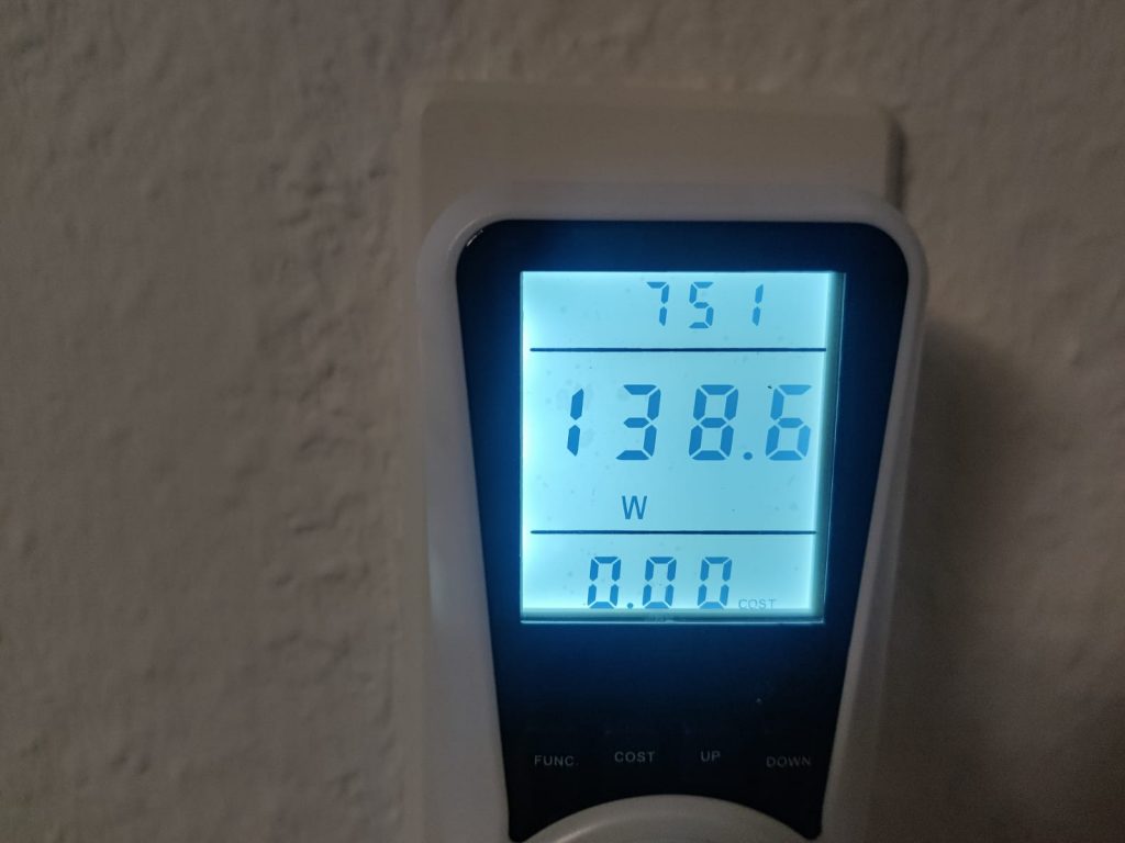 Pro Breeze PB-18 Luftentfeuchter Stromverbrauch auf niedrigster Stufe