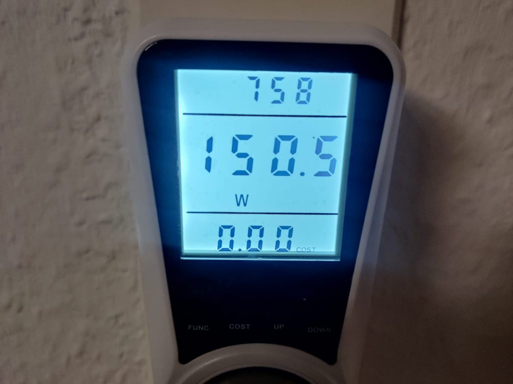Pro Breeze PB-18 Luftentfeuchter Stromverbrauch auf höchster Stufe
