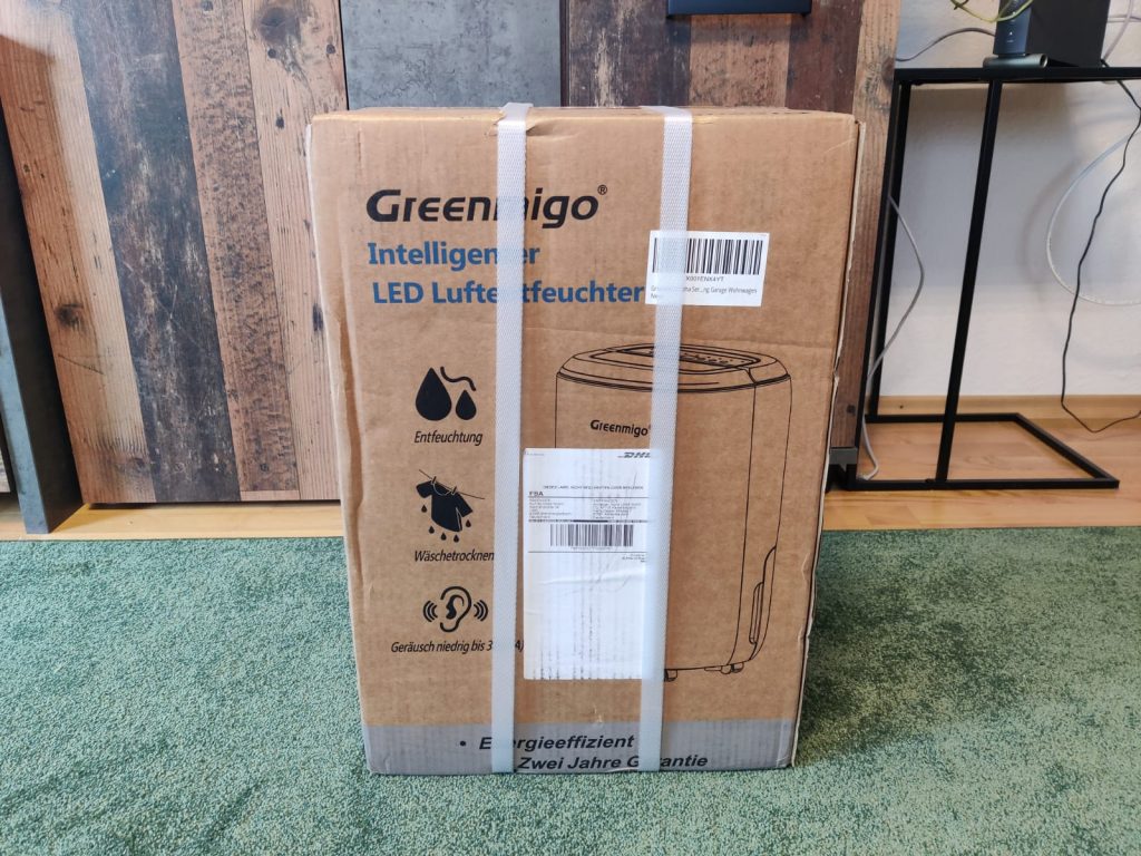 Greenmigo Alpha-12 Plus Luftentfeuchter Verpackung