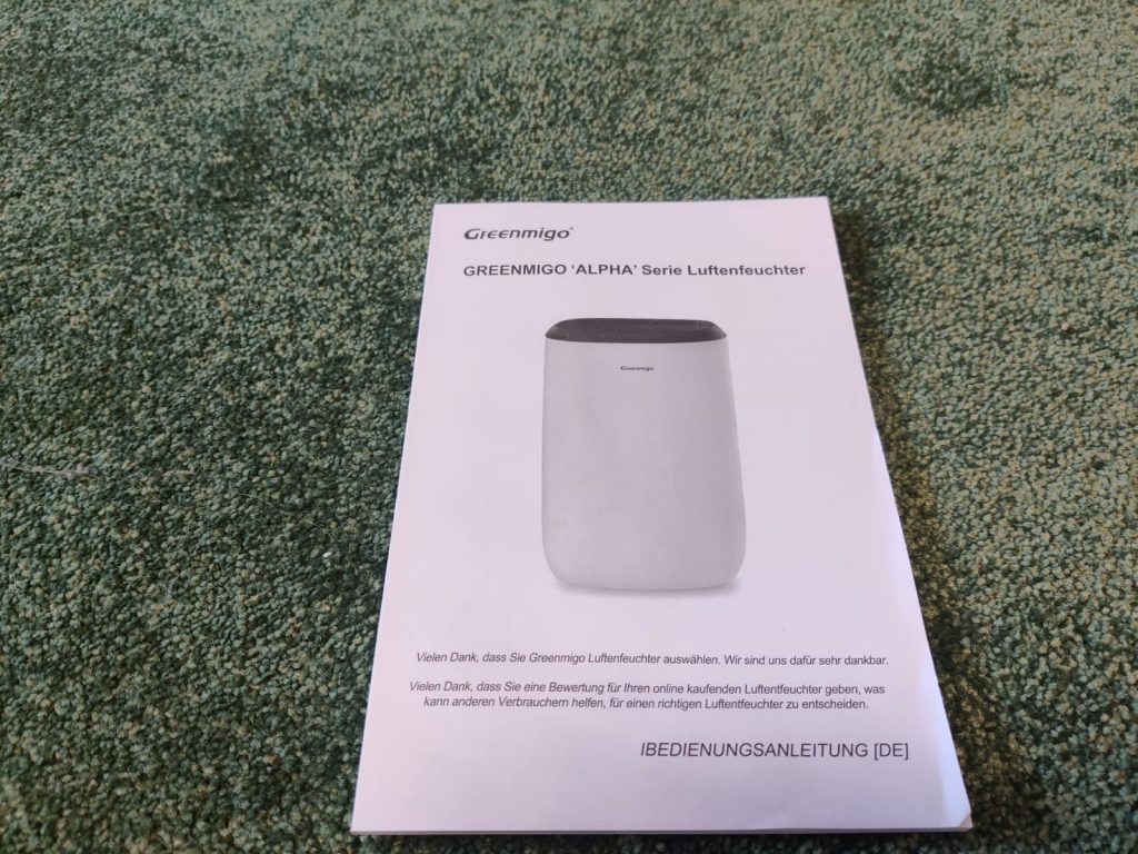 Greenmigo Alpha-12 Plus Luftentfeuchter Bedienungsanleitung