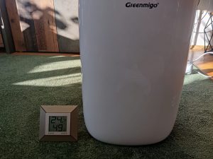 Greenmigo Alpha-12 Plus Luftentfeuchter Luftfeuchtigkeit am Schluss