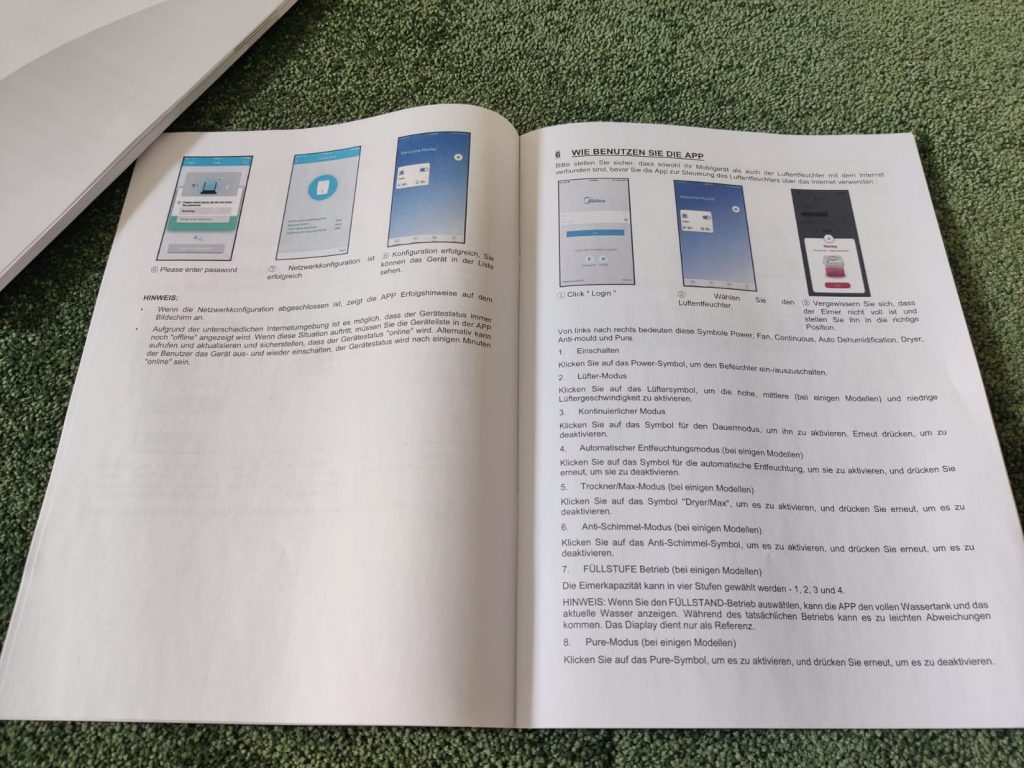 Midea Cube 20 Luftentfeuchter Smart-Kit-Anleitung innen 2