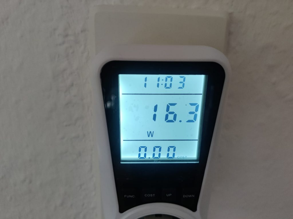 Midea Cube 20 Luftentfeuchter Stromverbrauch auf niedrigster Stufe