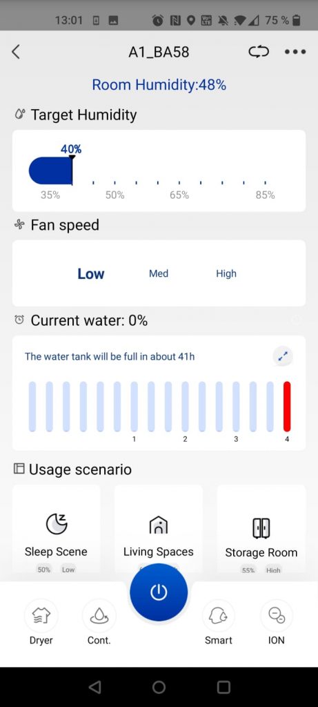Midea Cube 20 Luftentfeuchter App-Übersicht 3