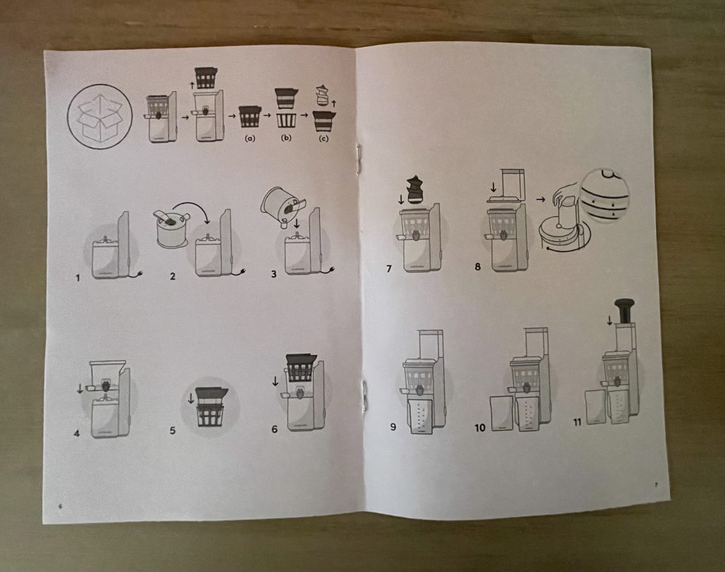 nutribullet NBJ500 Slow-Juicer Bedienungsanleitung von innen
