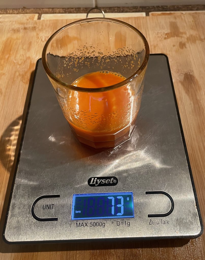 nutribullet NBJ500 Slow-Juicer Saftausbeute Möhren