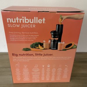 nutribullet NBJ500 Slow-Juicer im Karton von hinten