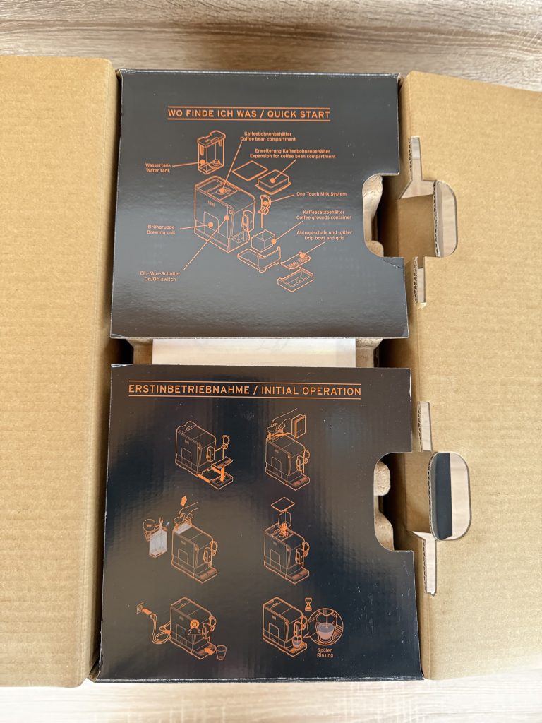 Tchibo Esperto Pro Kaffeevollautomat geöffnete Verpackung