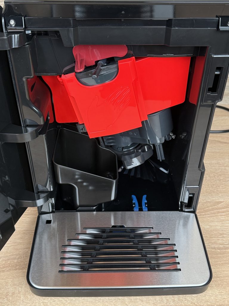 Siemens EQ300 TF301E19 Kaffeevollautomat Hinter der Fronklappe