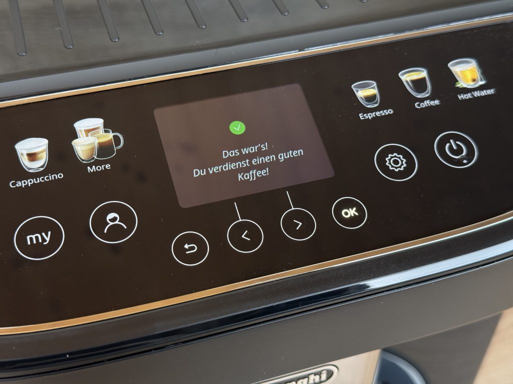 De'Longhi Magnifica Evo Next ECAM 310.60.B Kaffeevollautomat abgeschlossene Inbetriebnahme