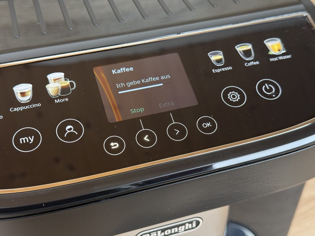 De'Longhi Magnifica Evo Next ECAM 310.60.B Kaffeevollautomat Information bei der Zubereitung 2