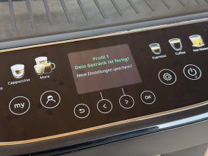 De'Longhi Magnifica Evo Next ECAM 310.60.B Kaffeevollautomat Frage nach Speicherung der Einstellung