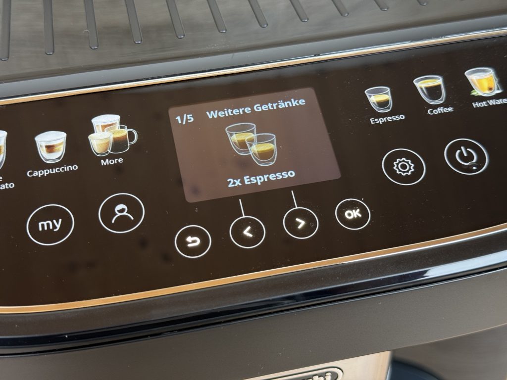De'Longhi Magnifica Evo Next ECAM 310.60.B Kaffeevollautomat Auswahl doppelter Espresso