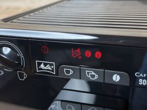 Melitta Solo E 950-222 Kaffeevollautomat Anzeige volle Tropfschale
