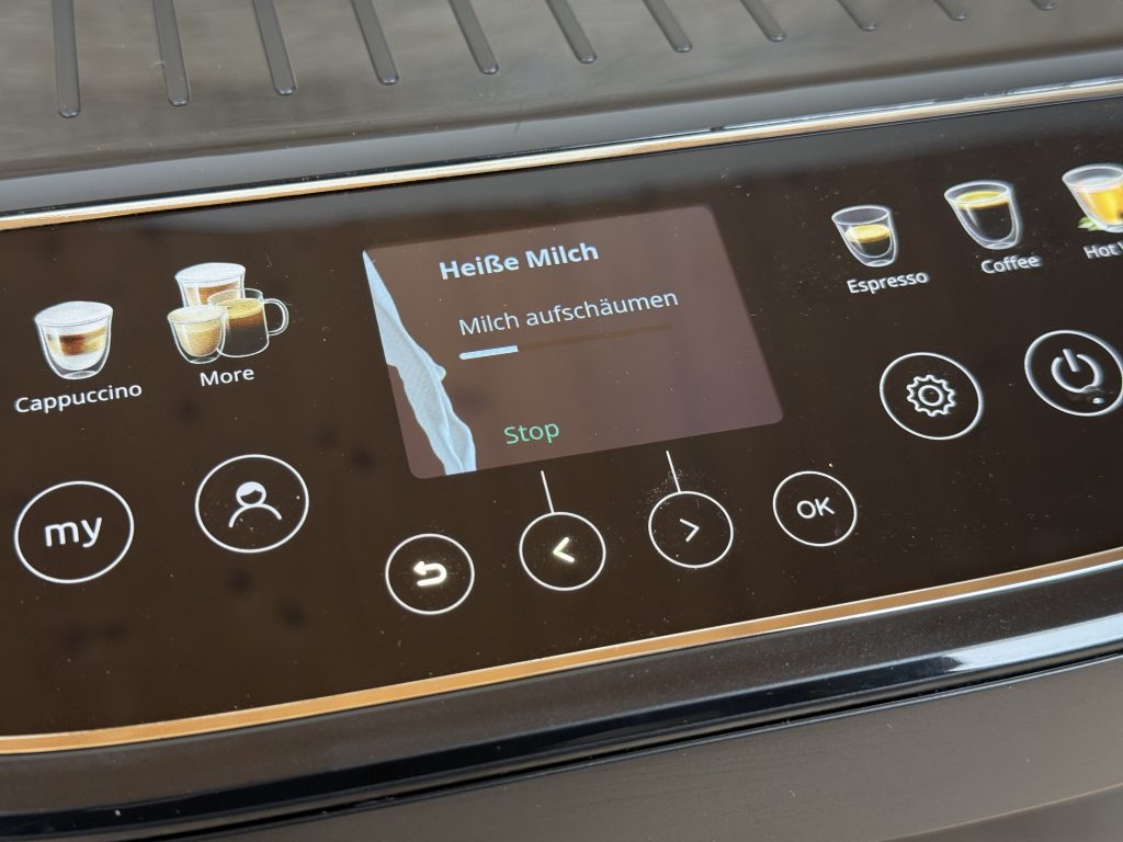 De'Longhi Magnifica Evo Next ECAM 310.60.B Kaffeevollautomat Anzeige Milchaufschäumen
