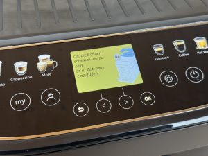 De'Longhi Magnifica Evo Next ECAM 310.60.B Kaffeevollautomat Anzeige leerer Bohnenbehälter