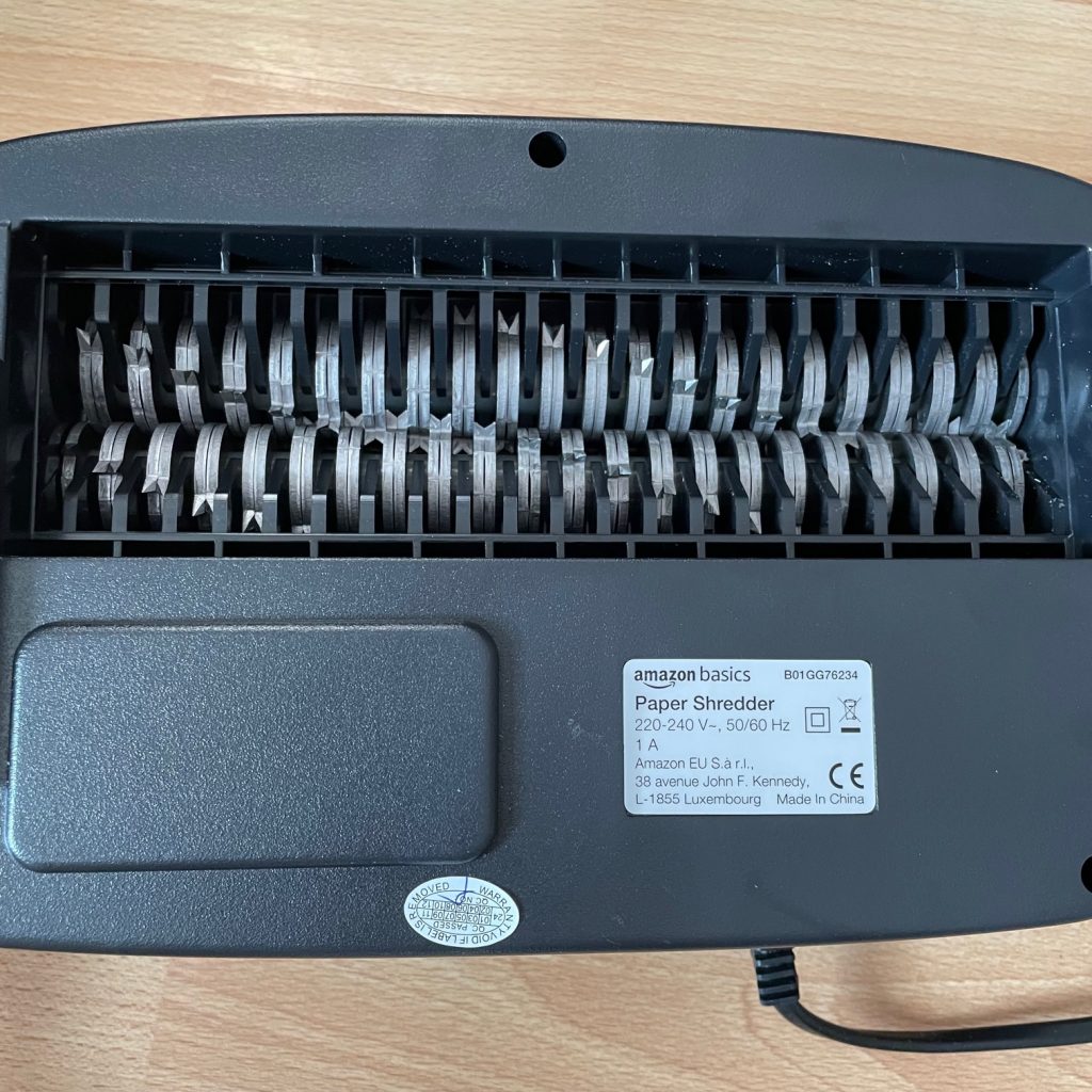 Amazon Basics Aktenvernichter Schneidwerkzeug