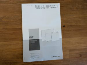 Anleitung der TROTEC TIH 500 S Infrarotheizung