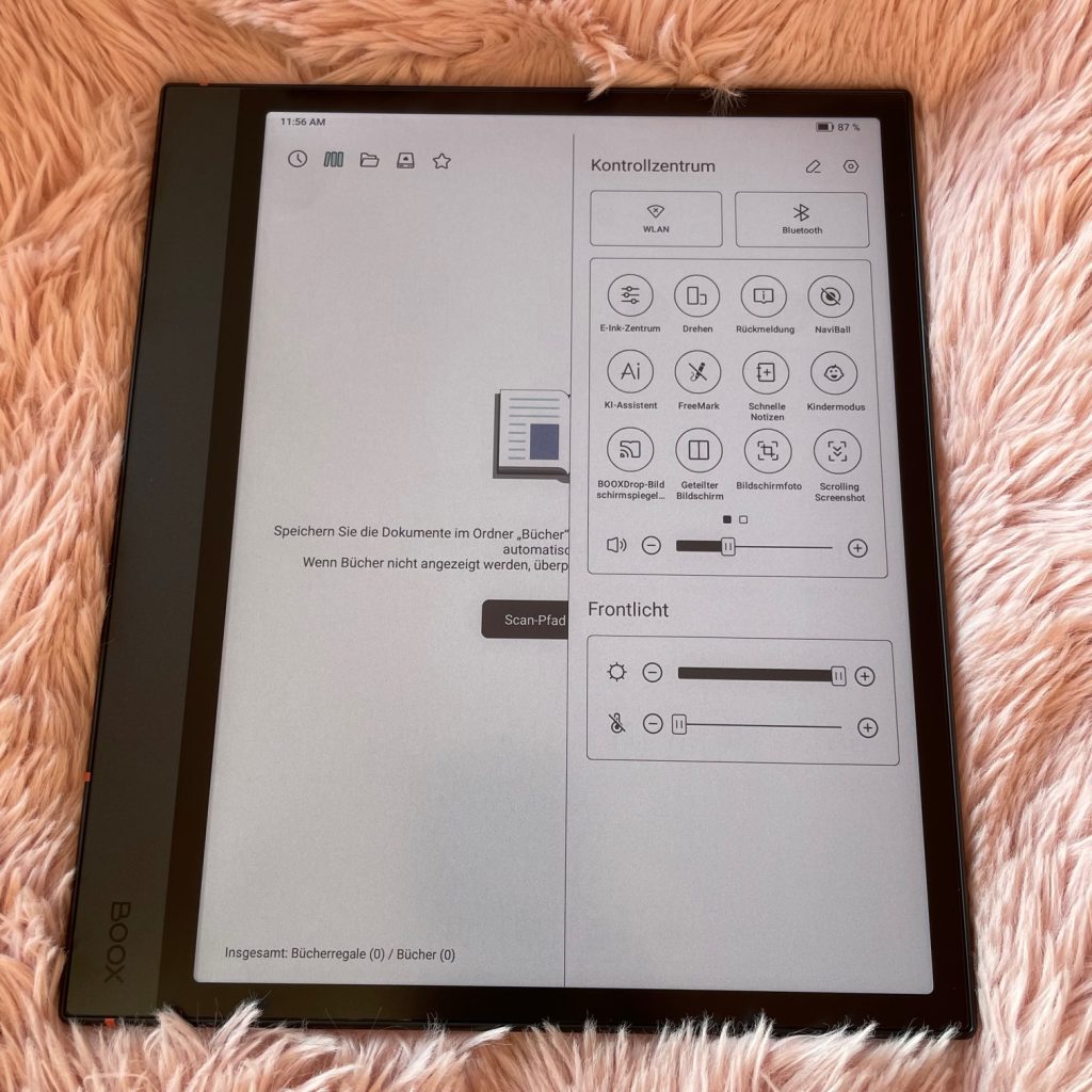 BOOX Note Air4 C eBook-Reader Allgemeine Einstellungen