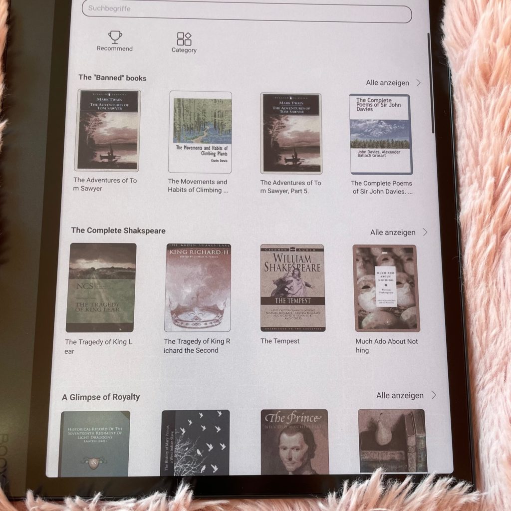 BOOX Note Air4 C eBook-Reader Bibliothek